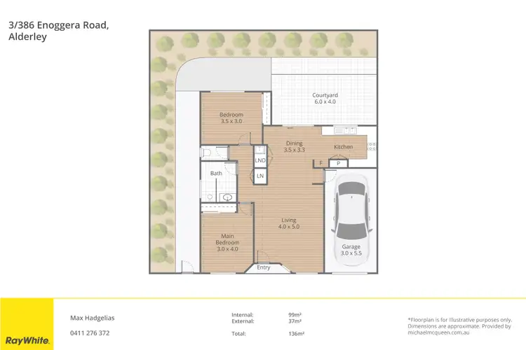 Floorplan of Homely townhouse listing, 3/386 Enoggera Road, Alderley QLD 4051