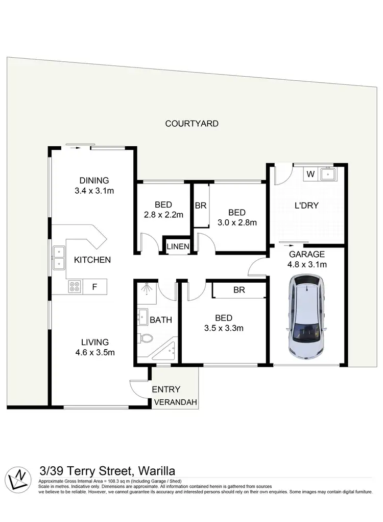 Floorplan of Homely house listing, 3/39 Terry Avenue, Warilla NSW 2528