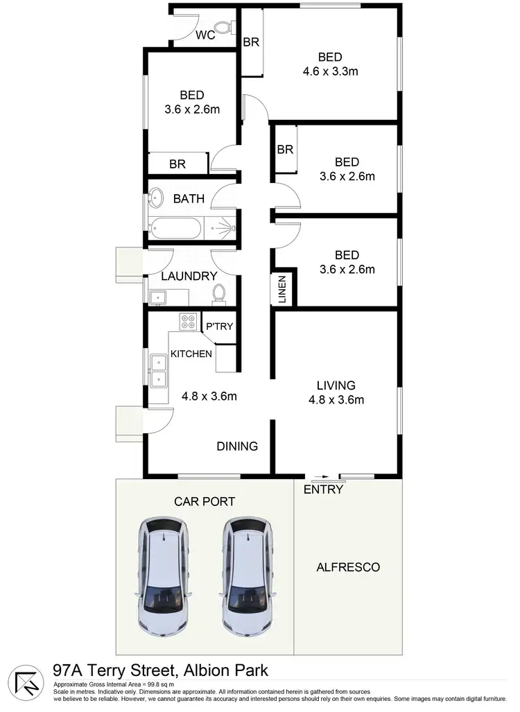 Floorplan of Homely house listing, 97a Terry Street, Albion Park NSW 2527