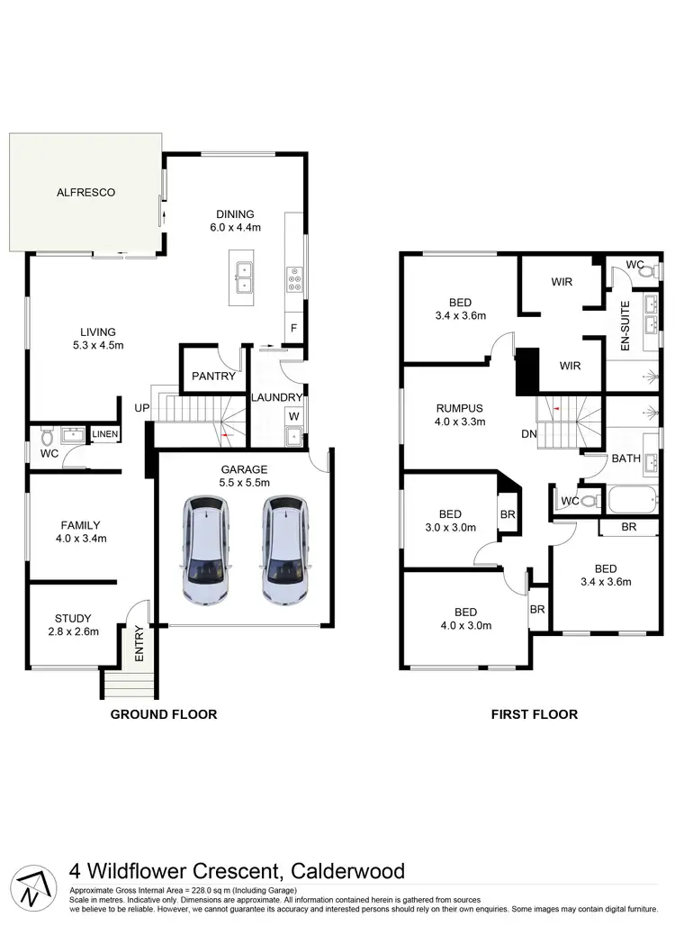 Floorplan of Homely house listing, 4 Wildflower Crescent, Calderwood NSW 2527