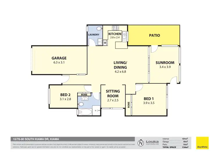 Floorplan of Homely villa listing, 15/78-80 South Kiama Drive, Kiama NSW 2533