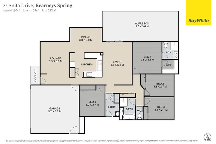 Floorplan of Homely house listing, 22 Anita Drive, Kearneys Spring QLD 4350