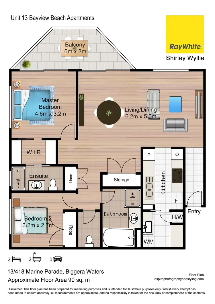 Floorplan of Homely unit listing, 13/418 Marine Parade, Biggera Waters QLD 4216