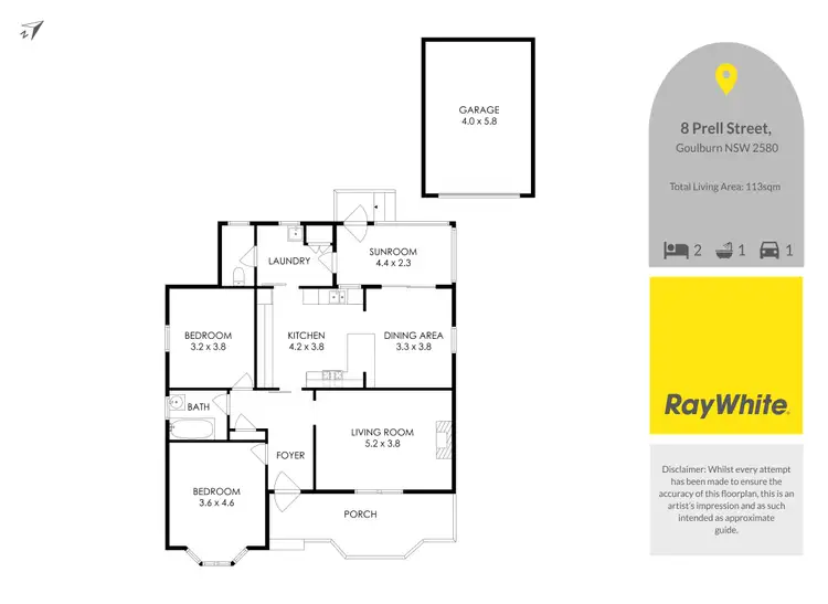 Floorplan of Homely house listing, 8 Prell Street, Goulburn NSW 2580