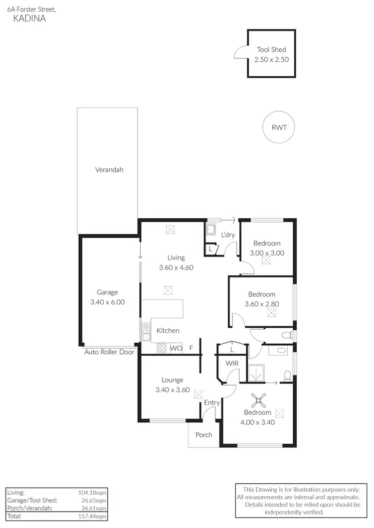 Floorplan of Homely house listing, 6A Forster Street, Kadina SA 5554