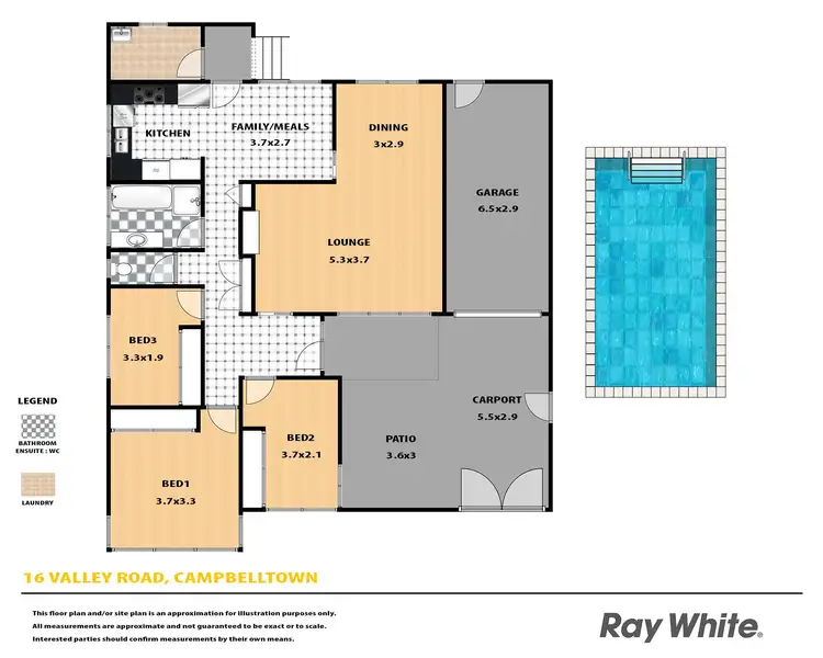 Floorplan of Homely house listing, 16 Valley Road, Campbelltown NSW 2560