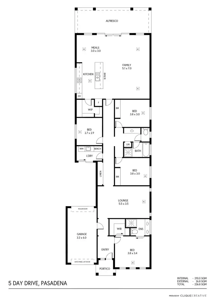 Floorplan of Homely house listing, 5 Day Drive, Pasadena SA 5042