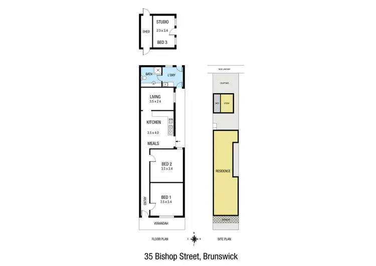 Floorplan of Homely house listing, 35 Bishop Street, Brunswick VIC 3056