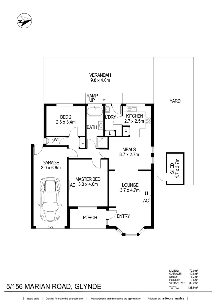 Floorplan of Homely unit listing, 5/156 Marian Road, Glynde SA 5070