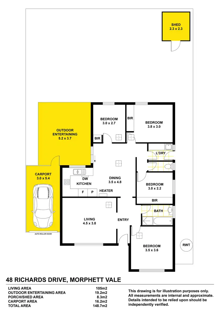 Floorplan of Homely house listing, 48 Richards Drive, Morphett Vale SA 5162