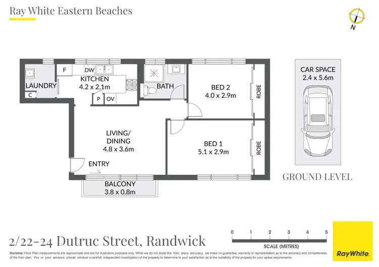 Floorplan of Homely apartment listing, 2/22 Dutruc Street, Randwick NSW 2031
