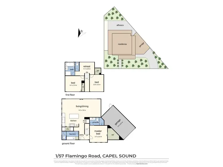 Floorplan of Homely house listing, 1/57 Flamingo Road, Capel Sound VIC 3940