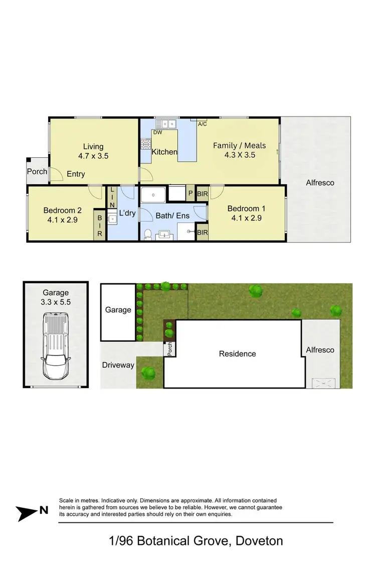 Floorplan of Homely unit listing, 1/96 Botanical Grove, Doveton VIC 3177
