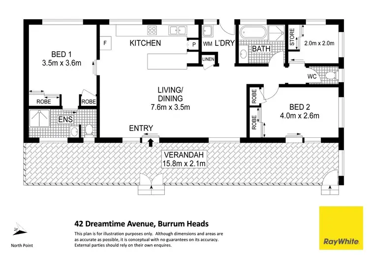 Floorplan of Homely house listing, 42 Dreamtime Avenue, Burrum Heads QLD 4659