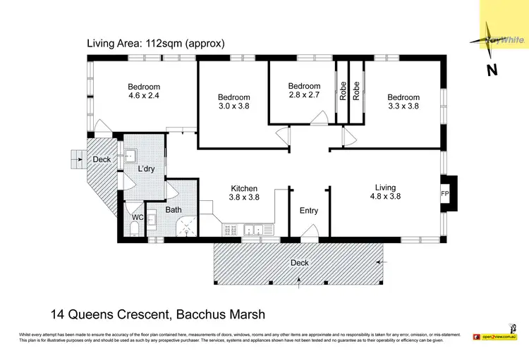 Floorplan of Homely house listing, 14 Queens Crescent, Bacchus Marsh VIC 3340