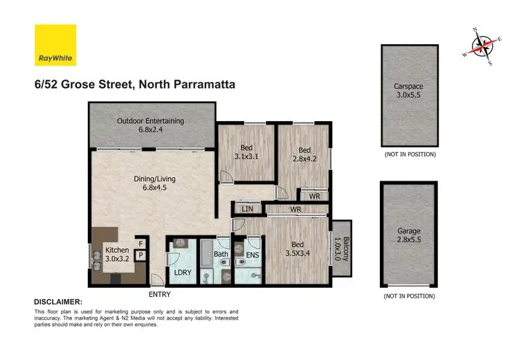 Floorplan of Homely unit listing, 6/52 Grose Street, North Parramatta NSW 2151