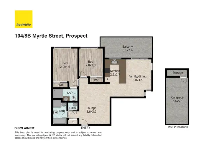 Floorplan of Homely apartment listing, 104/8B Myrtle Street, Prospect NSW 2148