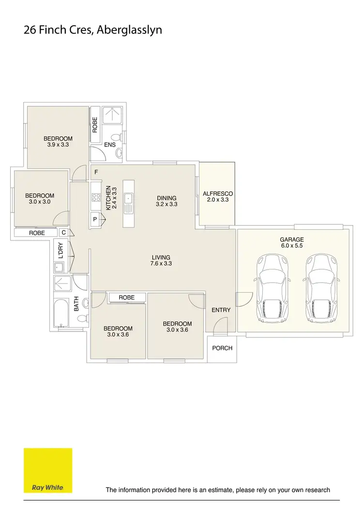 Floorplan of Homely house listing, 26 Finch Crescent, Aberglasslyn NSW 2320
