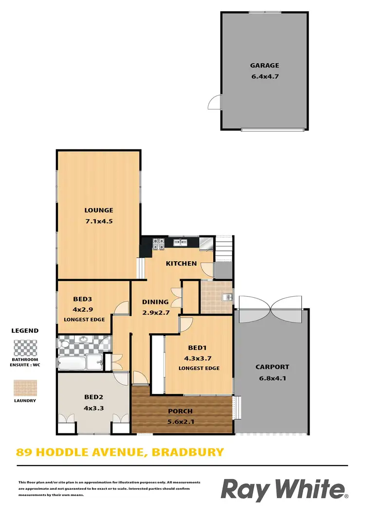 Floorplan of Homely house listing, 89 Hoddle Avenue, Bradbury NSW 2560