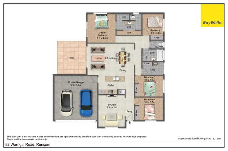 Floorplan of Homely house listing, 92 Warrigal Road, Runcorn QLD 4113