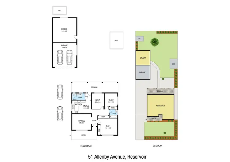 Floorplan of Homely house listing, 51 Allenby Avenue, Reservoir VIC 3073