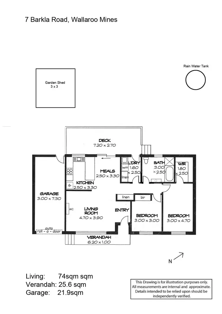Floorplan of Homely house listing, 7 Barkla Road, Wallaroo Mines SA 5554