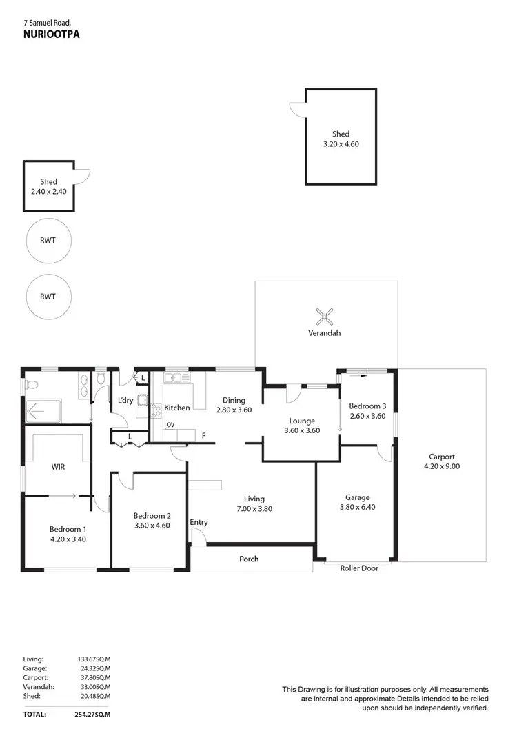 Floorplan of Homely house listing, 7 Samuel Road, Nuriootpa SA 5355