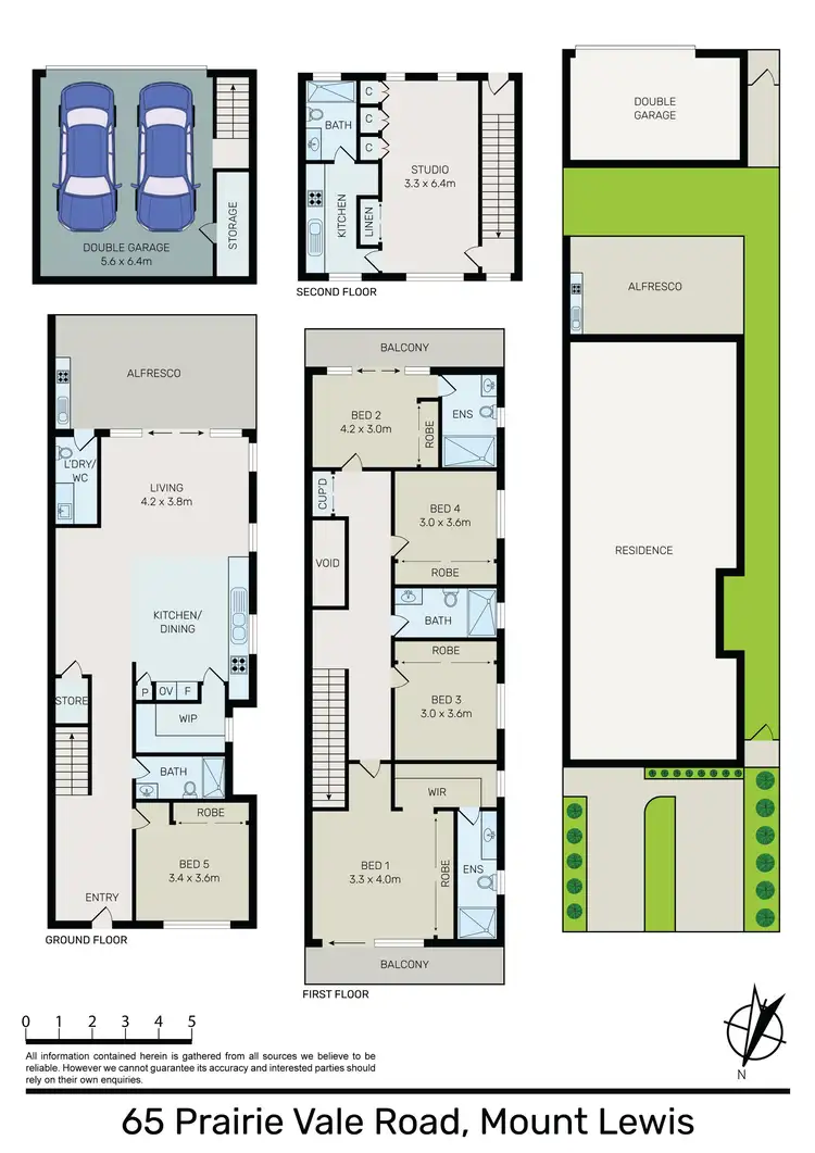 Floorplan of Homely semi-detached listing, 65 Prairie Vale Road, Mount Lewis NSW 2190