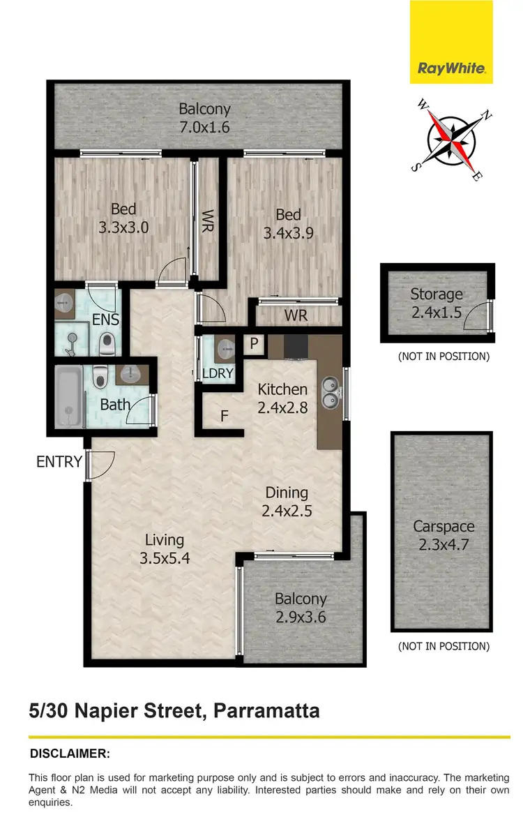 Floorplan of Homely unit listing, 5/30-32 Napier Street, Parramatta NSW 2150