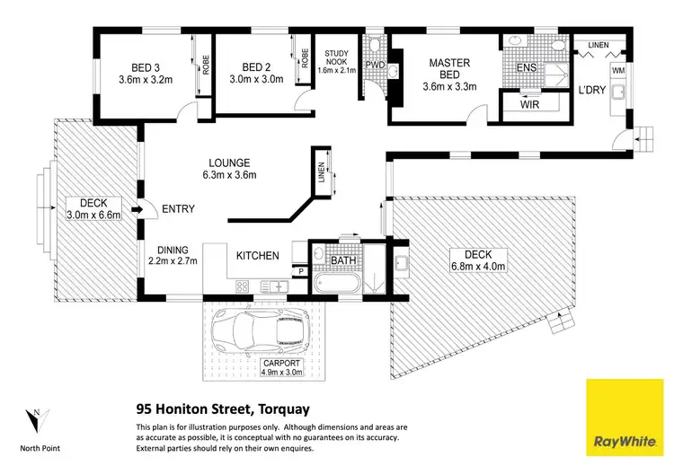 Floorplan of Homely house listing, 95 Honiton Street, Torquay QLD 4655