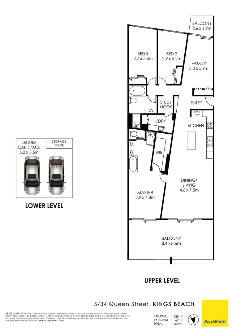 Floorplan of Homely unit listing, Unit 5/34 Queen Street, Kings Beach QLD 4551