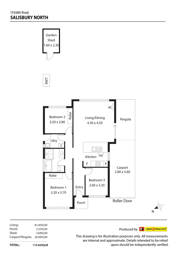 Floorplan of Homely house listing, 19 EDITH Road, Salisbury North SA 5108