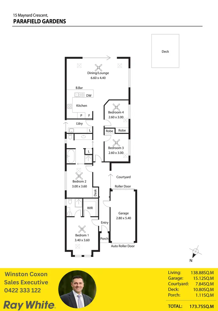 Floorplan of Homely house listing, 15 Maynard Crescent, Parafield Gardens SA 5107