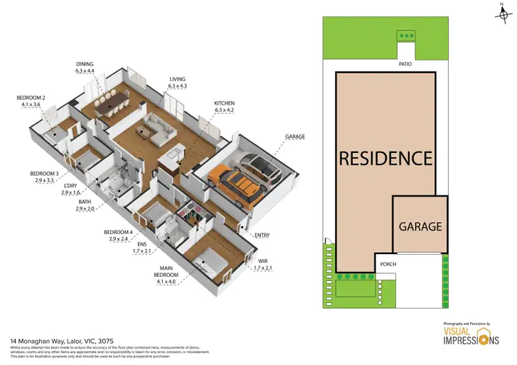 Floorplan of Homely house listing, 14 Monaghan Way, Lalor VIC 3075