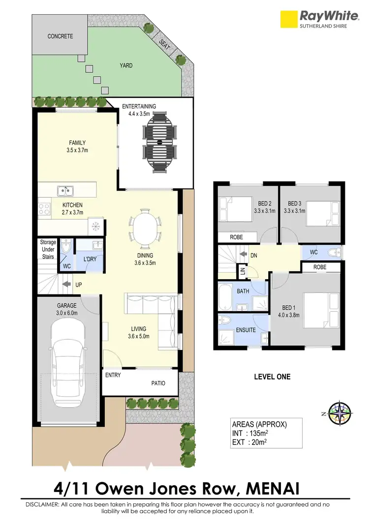 Floorplan of Homely townhouse listing, 4/11 Owen Jones Row, Menai NSW 2234