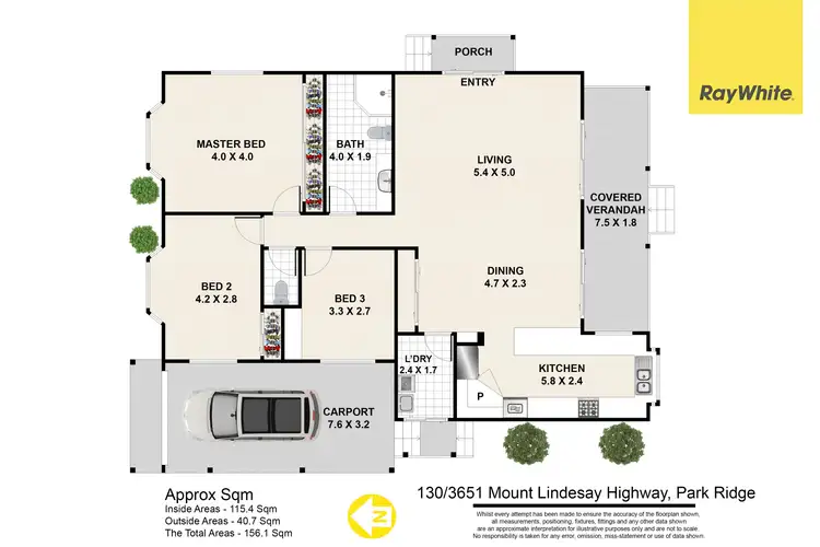 Floorplan of Homely retirement listing, 130/3651 Mount Lindesay Highway, Park Ridge QLD 4125
