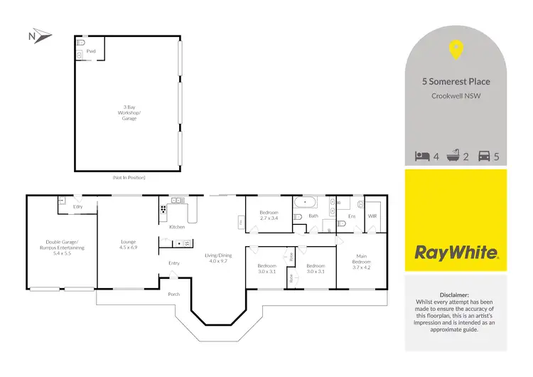 Floorplan of Homely house listing, 5 Somerset Place, Crookwell NSW 2583