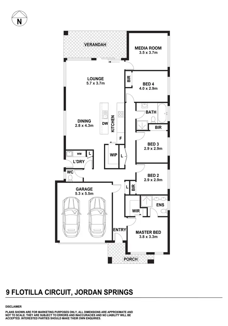Floorplan of Homely house listing, 9 Flotilla Circuit, Jordan Springs NSW 2747