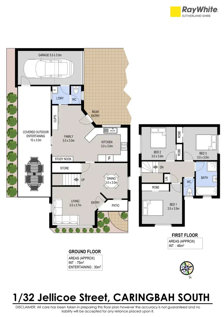Floorplan of Homely townhouse listing, 1/32 Jellicoe Street, Caringbah South NSW 2229