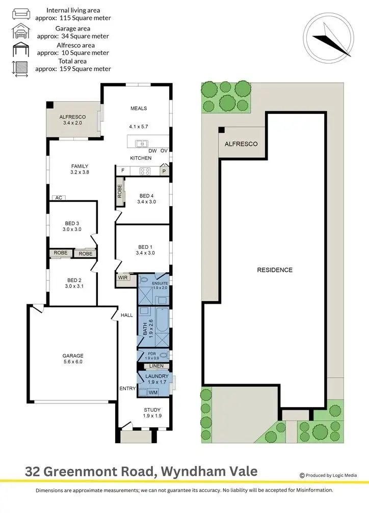 Floorplan of Homely house listing, 32 Greenmont Road, Wyndham Vale VIC 3024