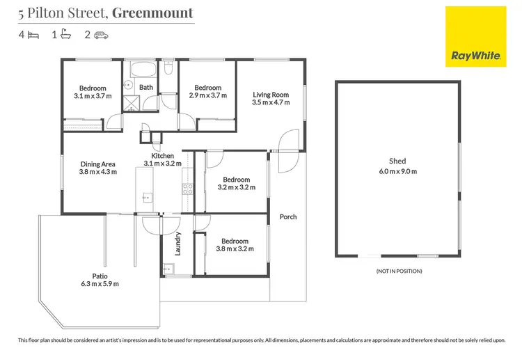 Floorplan of Homely house listing, 5 Pilton Street, Greenmount QLD 4359