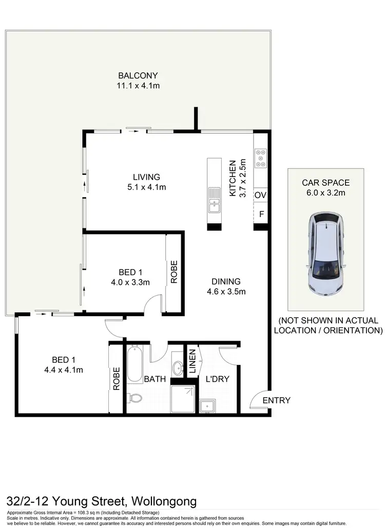 Floorplan of Homely apartment listing, 32/3-15 Belmore Street, Wollongong NSW 2500