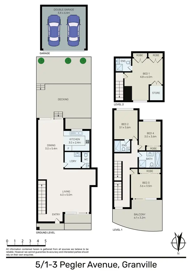 Floorplan of Homely townhouse listing, 5/1-3 Pegler Avenue, Granville NSW 2142