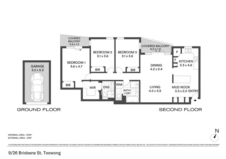 Floorplan of Homely apartment listing, 9/26 Brisbane Street, Toowong QLD 4066