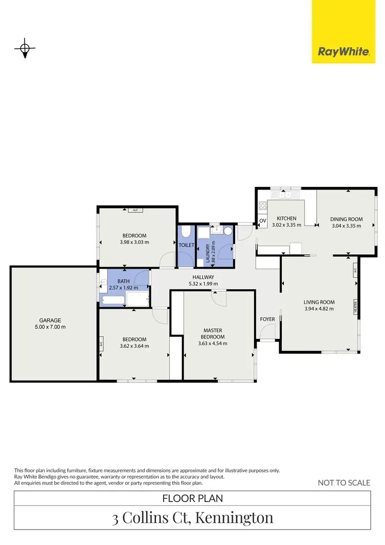 Floorplan of Homely house listing, 3 Collins Court, Kennington VIC 3550