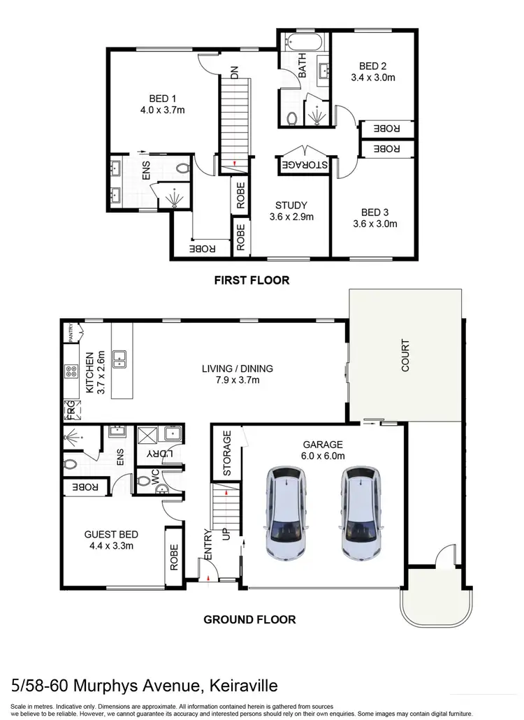 Floorplan of Homely townhouse listing, 5/58-60 Murphys Avenue, Keiraville NSW 2500