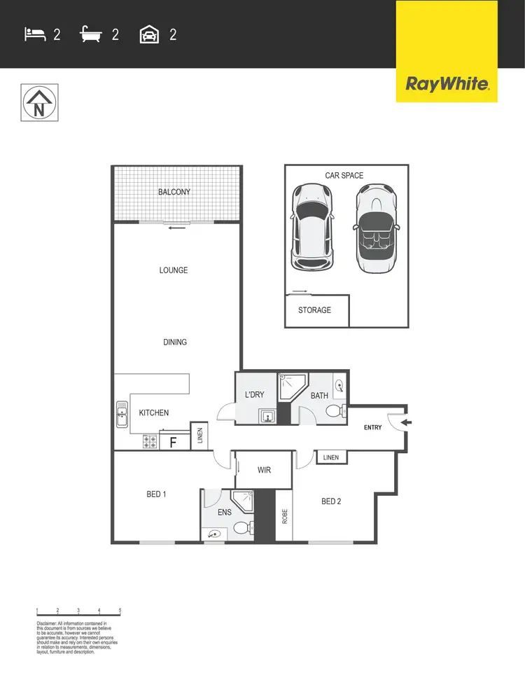 Floorplan of Homely apartment listing, 50C/21 Beissel Street, Belconnen ACT 2617