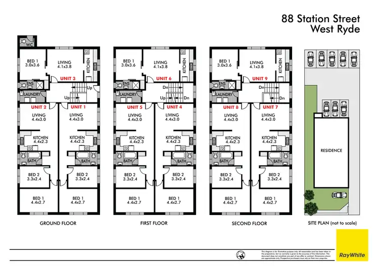 Floorplan of Homely block of units listing, 1-9/88 Station Street, West Ryde NSW 2114
