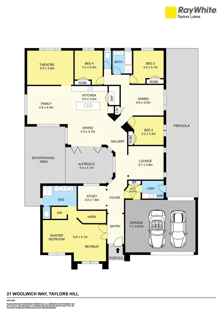 Floorplan of Homely house listing, 21 Woolwich Way, Taylors Hill VIC 3037