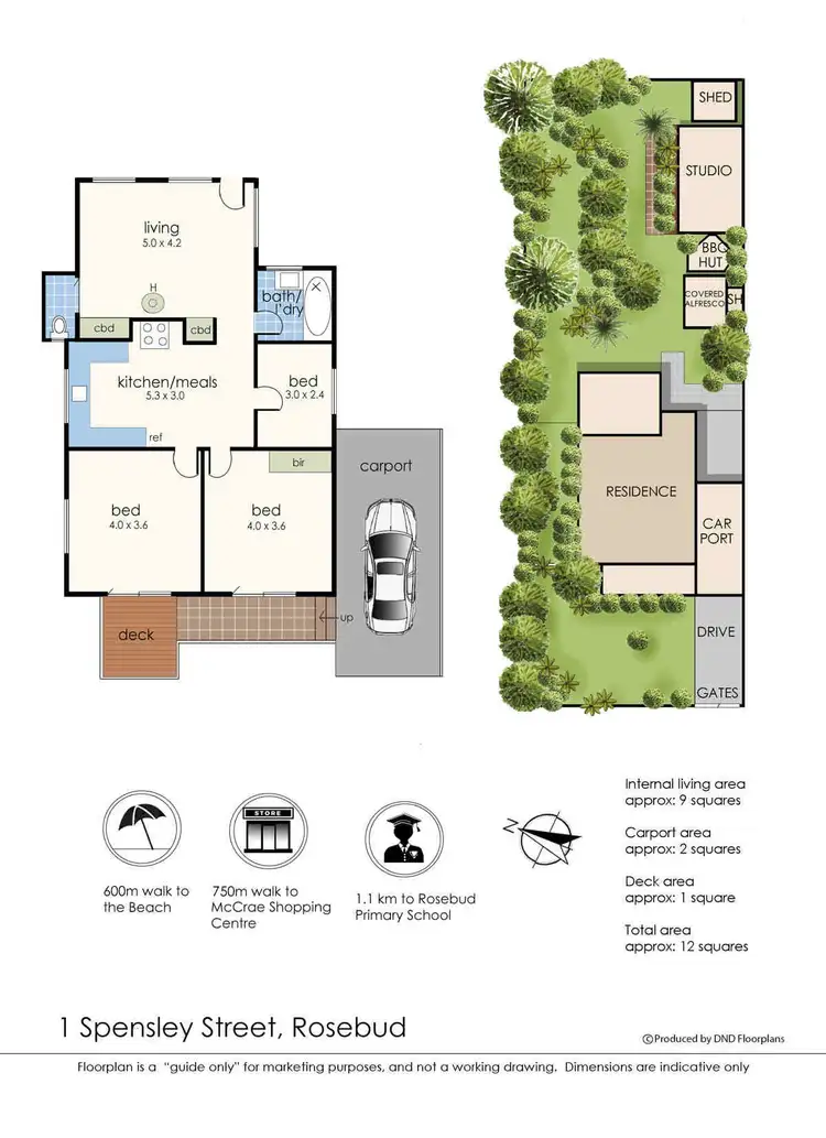Floorplan of Homely house listing, 1 Spensley Street, Rosebud VIC 3939